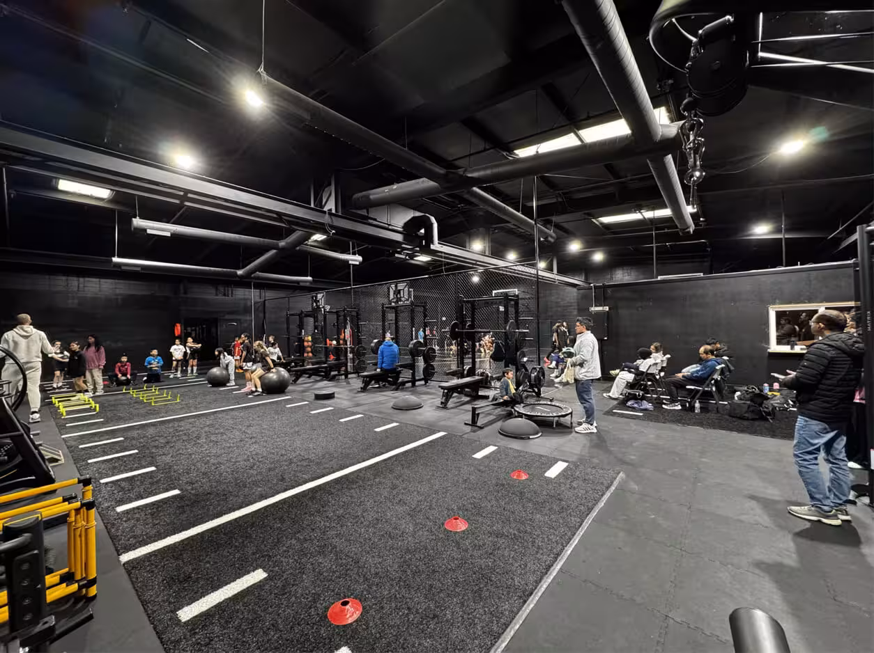 Tennis fitness gym with specialized equipment for power agility and endurance training